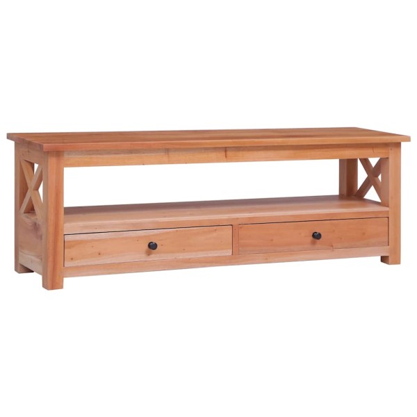 Mueble de TV madera maciza de caoba 115x30x40 cm