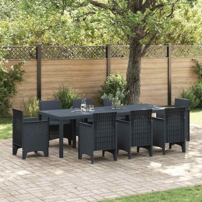 Mesa de Jardín Antracita 250 x 100 x 73 cm ratán sintético