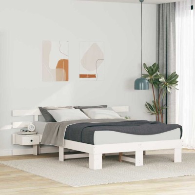 Estructura de cama con cajón Blanco