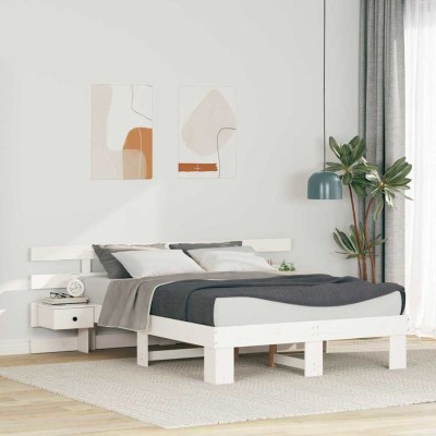 Estructura de cama con cajón Blanco