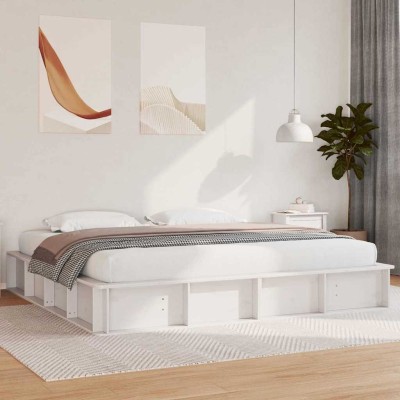 Estructura de cama Blanco 200 x 200 cm Madera
