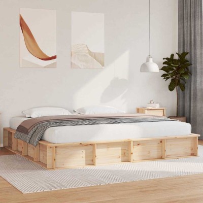 Estructura de cama Marrón 180 x 200 cm Madera