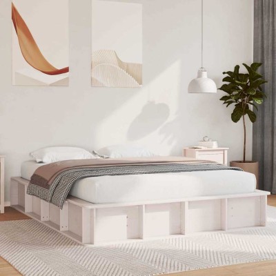 Estructura de cama con almacenamiento Blanco 210 x 178 x 30 cm