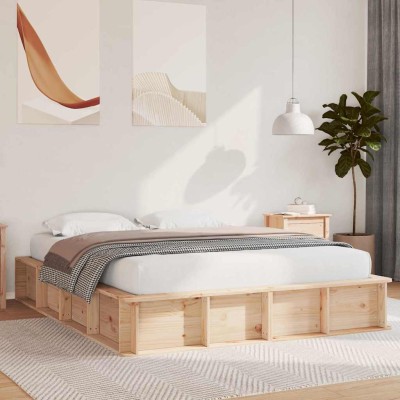 Estructura de cama Madera de pino macizo 210 x 168 x 30 cm