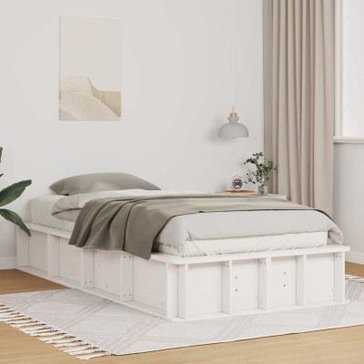 Estructura de cama Blanco 100 x 200 cm Madera maciza