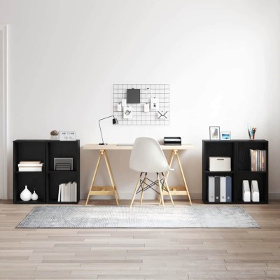 Conjunto de mueble de TV 4 pcs Roble negro 37 x 35 x 72 cm