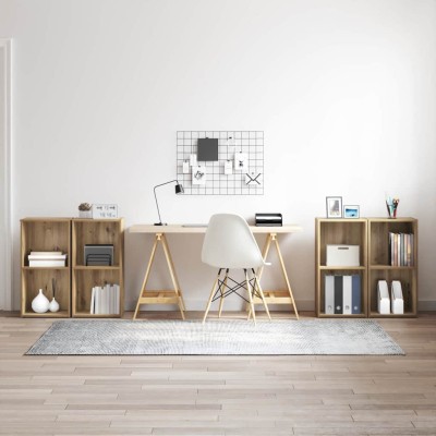 Conjunto de mueble de TV 4 pcs Roble artisan 37 x 35 x 72 cm