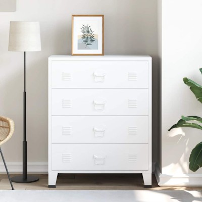 Cajoner industrial de metal blanca 78x40x93 cm