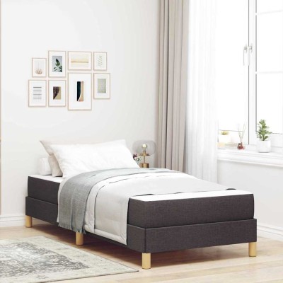 Cama tipo Box Spring Marrón 100 x 200 cm