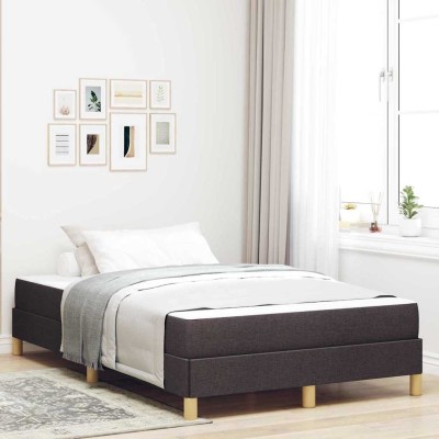 Cama tipo Box Spring Marrón 120 x 200 cm
