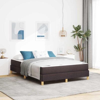 Cama tipo Box Spring Marrón 140 x 200 cm