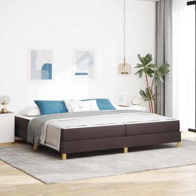 Cama tipo Box Spring Marrón 200 x 200 cm