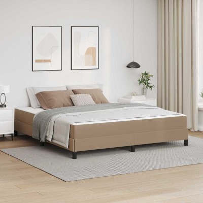 Cama con colchón Capuchino 180 x 200 cm Cuero sintético