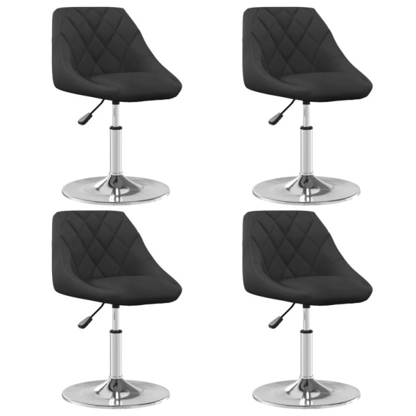 Sillas de comedor giratorias 4 unidades terciopelo negro