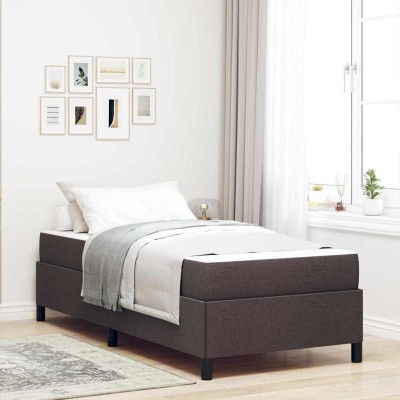Cama tipo Box Spring Marrón 80 x 200 cm
