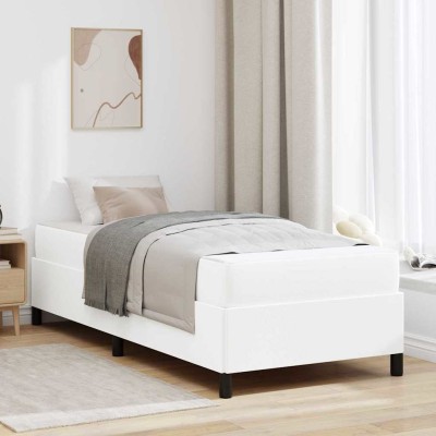Estructura de cama con colchón con colchón Blanco 90 x 200 cm