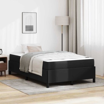 Estructura de cama con colchón con colchón Negro 120 x 190 cm