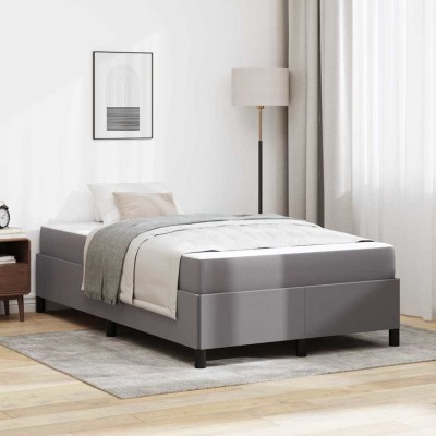 Estructura de cama con colchón con colchón Gris 120 x 200 cm