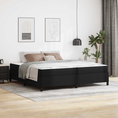 Estructura de cama con colchón con colchón Negro 200 x 200 cm