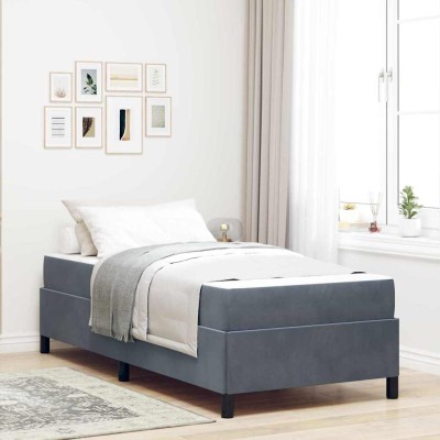 Estructura de cama Gris oscuro 80 x 200 cm Terciopelo