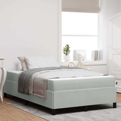 Estructura de cama Blanco, Gris claro y Blanco 120 x 200 cm