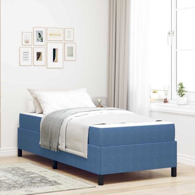 Estructura de cama Azul 100 x 200 cm Telas de pana