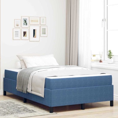 Estructura de cama Azul 120 x 200 cm Telas de pana