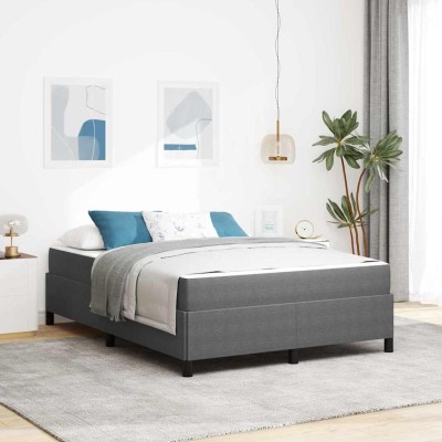 Estructura de cama Gris claro 140 x 190 cm Telas de pana