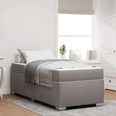 Estructura de cama Taupé 80 x 200 cm tela