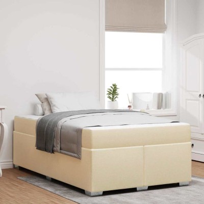 Estructura de cama Crema 120 x 190 cm tela