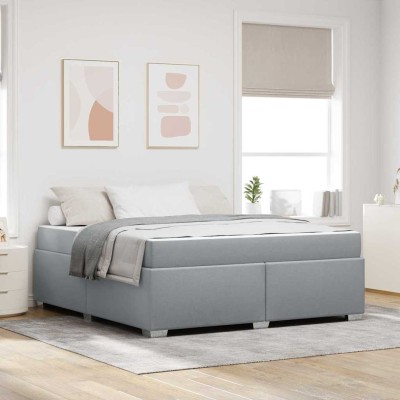 Estructura de cama Gris claro 180 x 200 cm tela