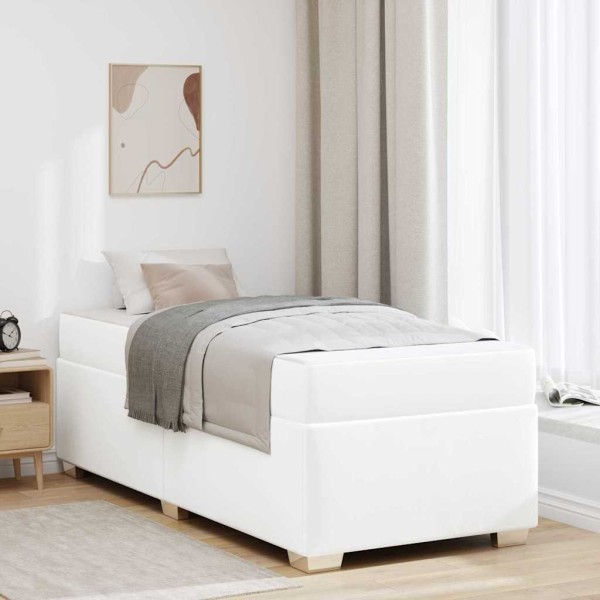 Estructura de cama Blanco 100 x 200 cm Cuero sintético