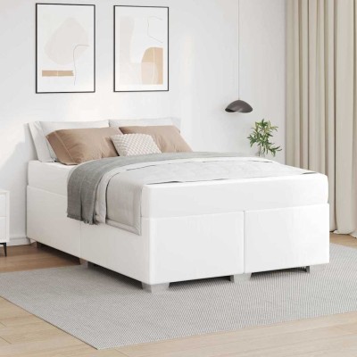Estructura de cama Blanco 140 x 200 cm Cuero sintético