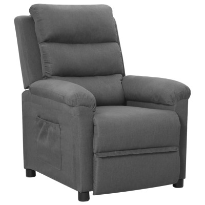 Sillón reclinable de tela gris claro