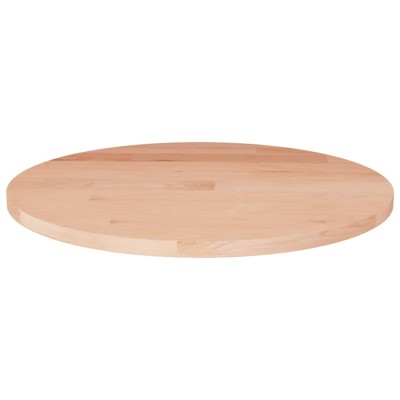 Superficie de mesa redonda madera de roble sin tratar Ø40x1,5cm