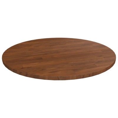 Tablero de mesa redonda madera de roble marrón oscuro Ø50x1,5cm