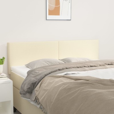 Cabeceros 2 unidades cuero sintético color crema 72x5x78/88 cm