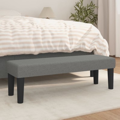Banco de tela gris oscuro 100x30x30 cm