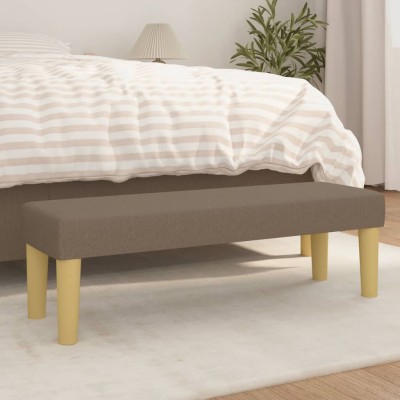 Banco de tela gris taupe 100x30x30 cm
