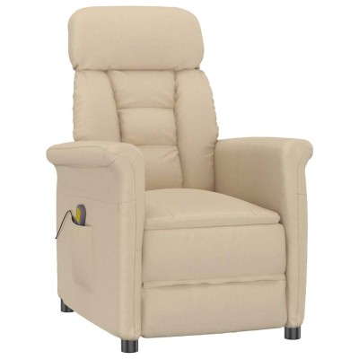 Silla de masaje Crema 70.5 x 96.5 x 95 cm Tela y metal