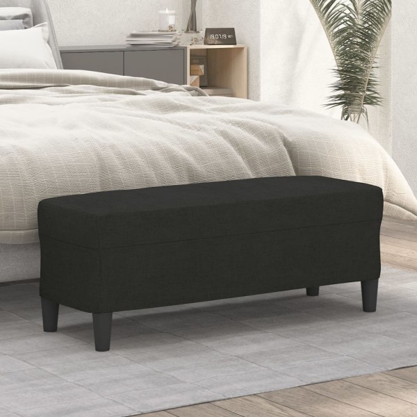 Banco de tela negro 100x35x41 cm