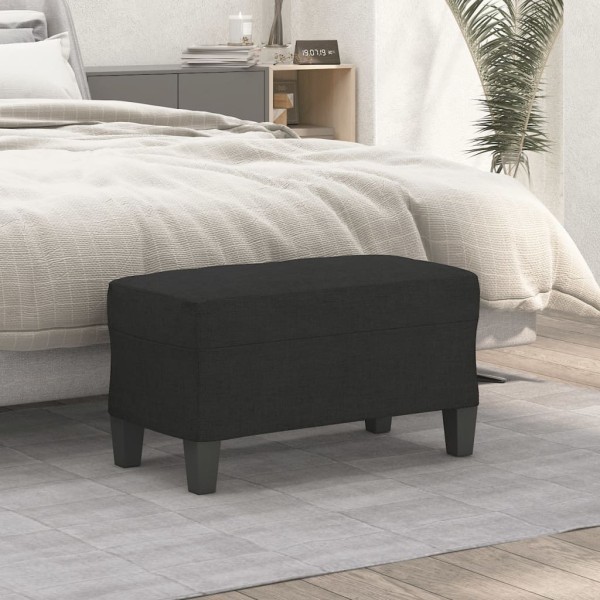 Banco de tela negro 70x35x41 cm