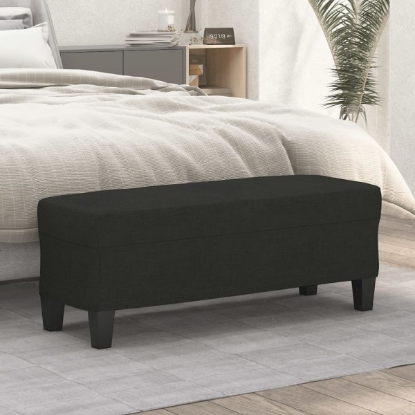 Banco de tela negro 100x35x41 cm