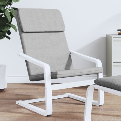 Sillón de relax de tela gris claro