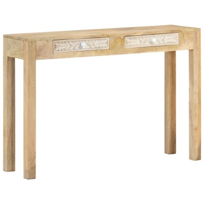 Mesa consola madera maciza de mango decolorada 110x30x75 cm