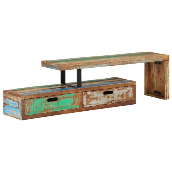 Mueble de TV (118-200) x 30x40 cm Madera maciza reciclada