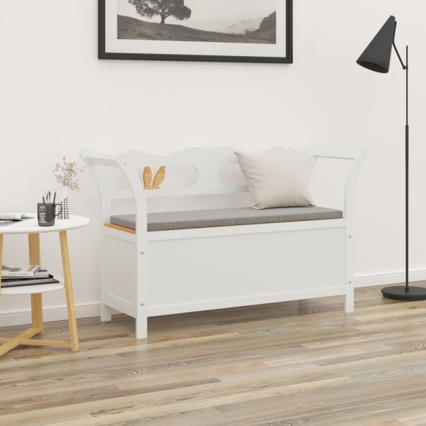 Banco madera maciza abeto blanco 107x45x75,5 cm