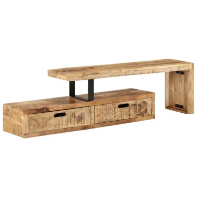 Mueble de TV (118-200) x 30x40 cm Madera maciza Mango