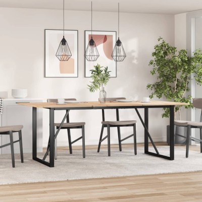 Patas de mesa de comedor estructura O acero 180x80x73 cm