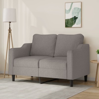 Sofá de 2 plazas de tela gris taupé 140 cm